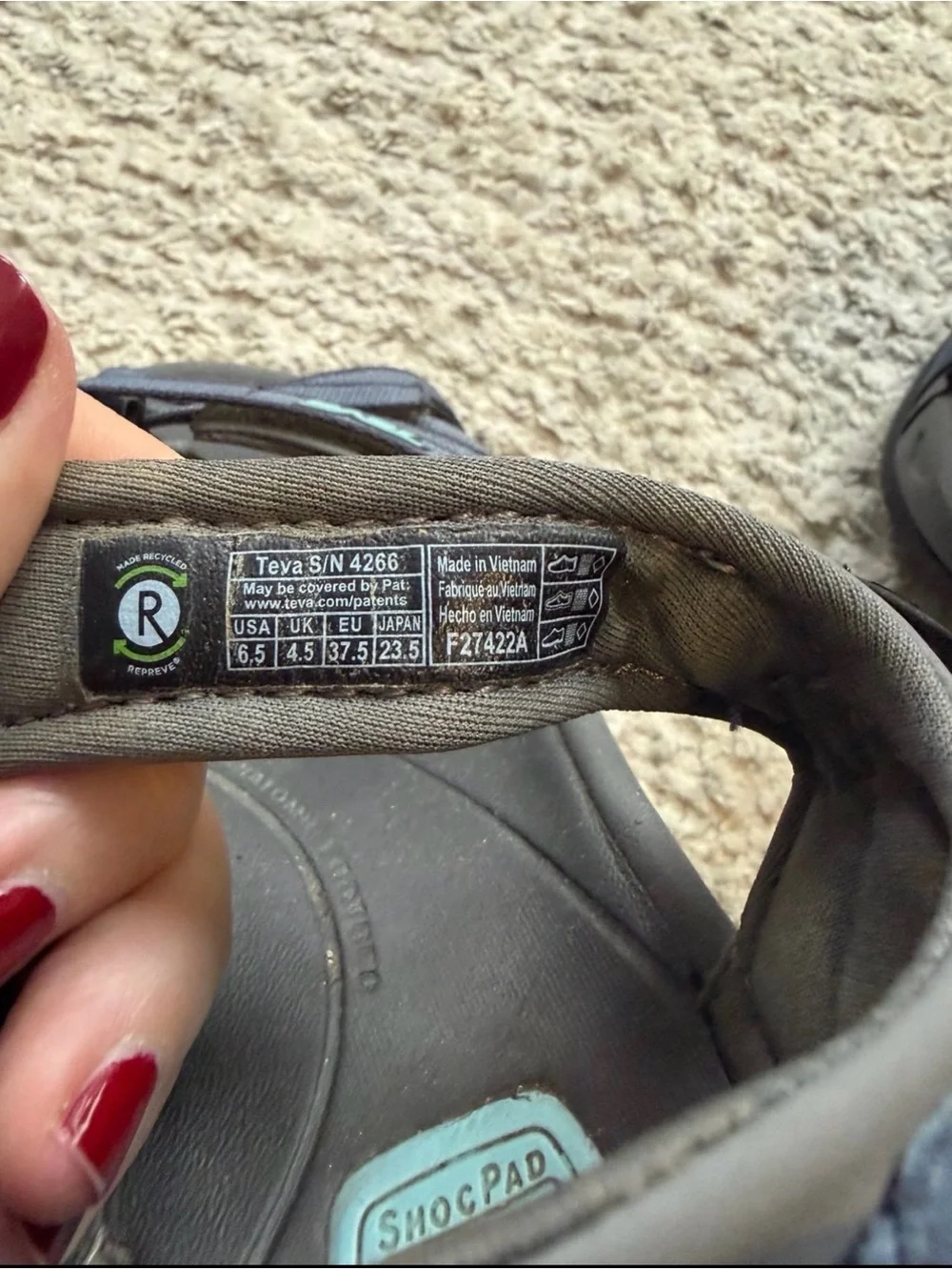 Teva Women's Sport Sandals in Gray and blue